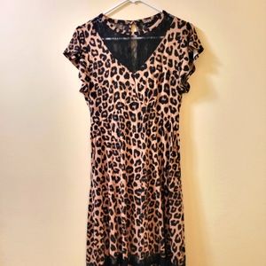 CheetahPrintDress/Lacy/Lightweight/SlitBacked/MidiLength/Torrid